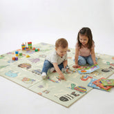 Fitness Mantra® Foldable Baby Play & Exercising Mat for Kids & Toddlers | Double-Sided Soft Cushioned Foam Floor Mat with Cartoon Print | Waterproof, Non-Toxic, BPA Free| 1500 x 1800 mm| Thickness 6mm|