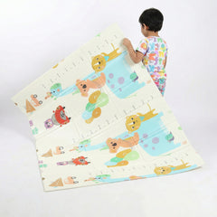 Fitness Mantra® Foldable Baby Play & Exercising Mat for Kids & Toddlers | Double-Sided Soft Cushioned Foam Floor Mat with Cartoon Print | Waterproof, Non-Toxic, BPA Free| 1500 x 1800 mm| Thickness 6mm|