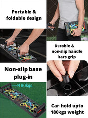 Fitness Mantra® 15 in 1 Push-up Board for Men & Women |Pushup bar|Gym equipment|Push Up Stand|Chest workout equipment|