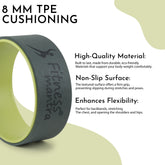 Fitness Mantra® Yoga Wheel For Men & Women| Backbends, Stretching, Exercise| Exercise Roller| Yoga Equipment| |Army + Lemon