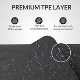 Fitness Mantra® TPE Dual Color Anti-Slip Yoga Mat with Cover Bag for Gym Workout and Yoga Exercise for Men & Women New_Fitness| 1 Piece| 6mm| 24"x72"| Dual Color| Premium|