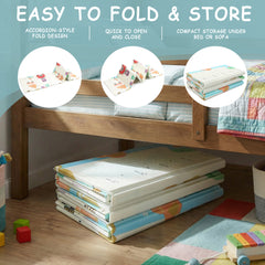Fitness Mantra® Foldable Baby Play & Exercising Mat for Kids & Toddlers | Double-Sided Soft Cushioned Foam Floor Mat with Cartoon Print | Waterproof, Non-Toxic, BPA Free| 1500 x 1800 mm| Thickness 6mm|