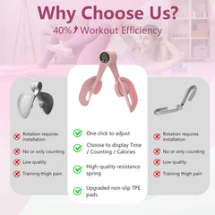 Fitness Mantra® Thigh Master for Women | Digital Counter Inner Thigh, Hip & Leg Toning Exerciser | Adjustable Resistance Home Fitness Equipment| 1 Piece| Multicolor|