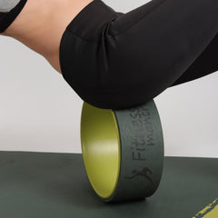 Fitness Mantra® Yoga Wheel For Men & Women| Backbends, Stretching, Exercise| Exercise Roller| Yoga Equipment| |Army + Lemon