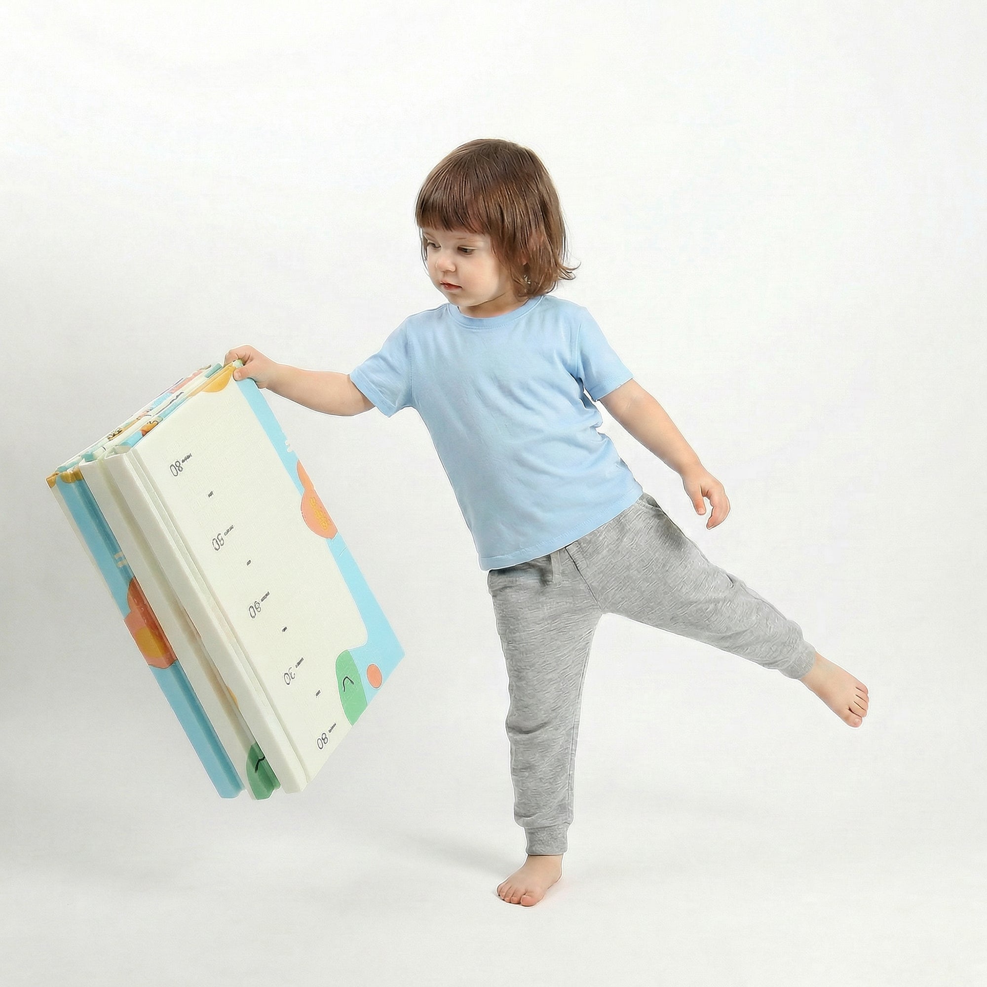 Fitness Mantra® Foldable Baby Play & Exercising Mat for Kids & Toddlers | Double-Sided Soft Cushioned Foam Floor Mat with Cartoon Print | Waterproof, Non-Toxic, BPA Free| 1500 x 1800 mm| Thickness 6mm|