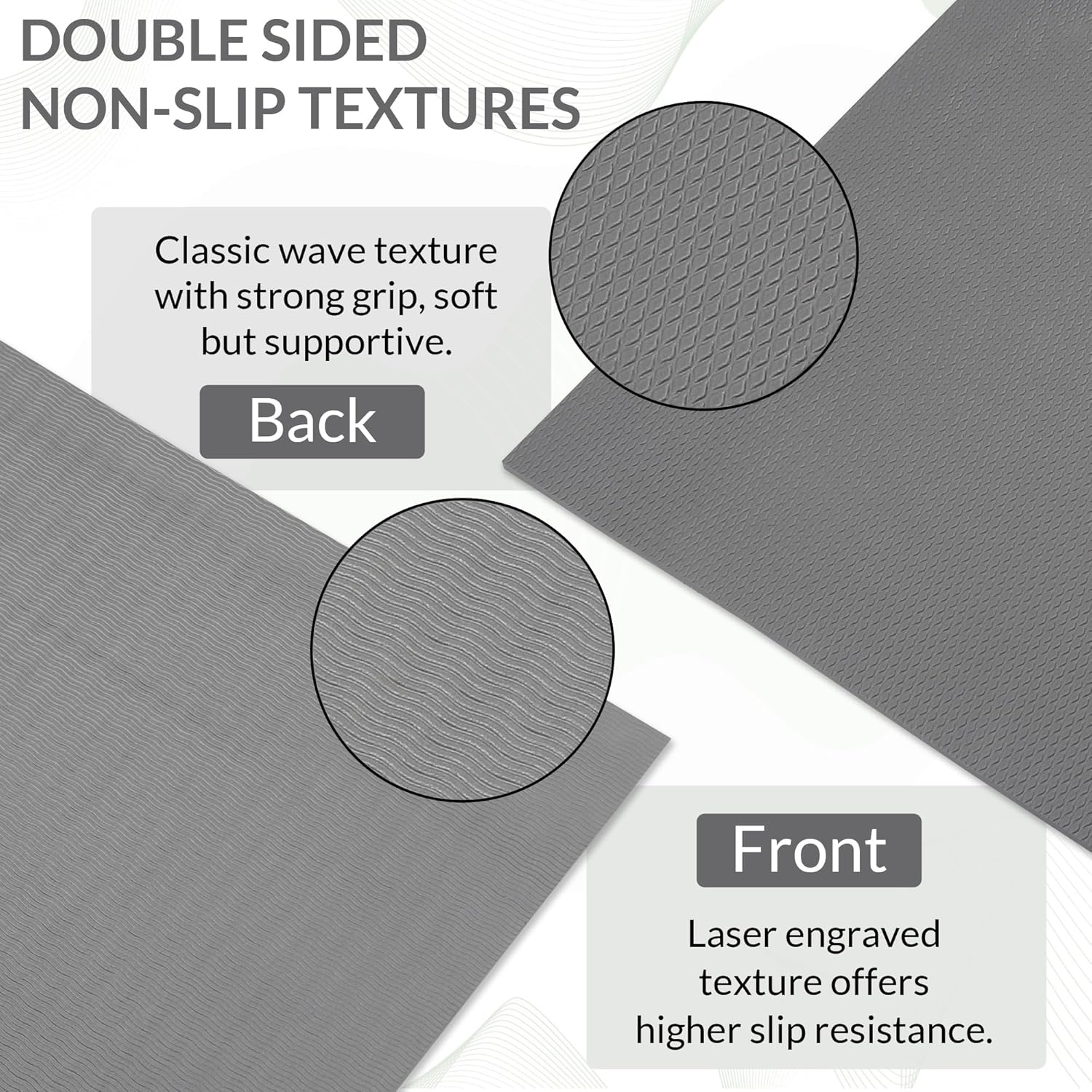 Fitness Mantra® 4mm Anti-Slip Yoga Mat for Yoga Exercise |Qnty.-1 Pcs.| With Carrying Strap| Grey|