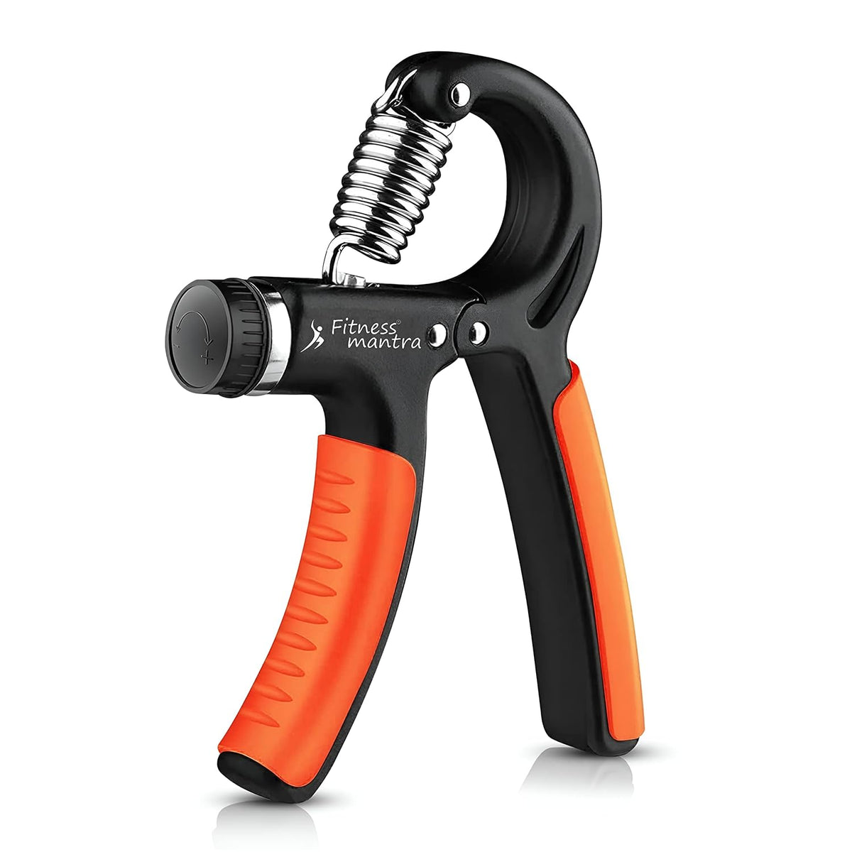 Fitness Mantra® Weight Adjustable Hight Quality Hand Gripper for Men & Women |Hand Grip|Finger Exerciser|Power Gripper|Hand Exerciser Equipment|Hand Strengtheners| Color Orange| 10KG-60KG|