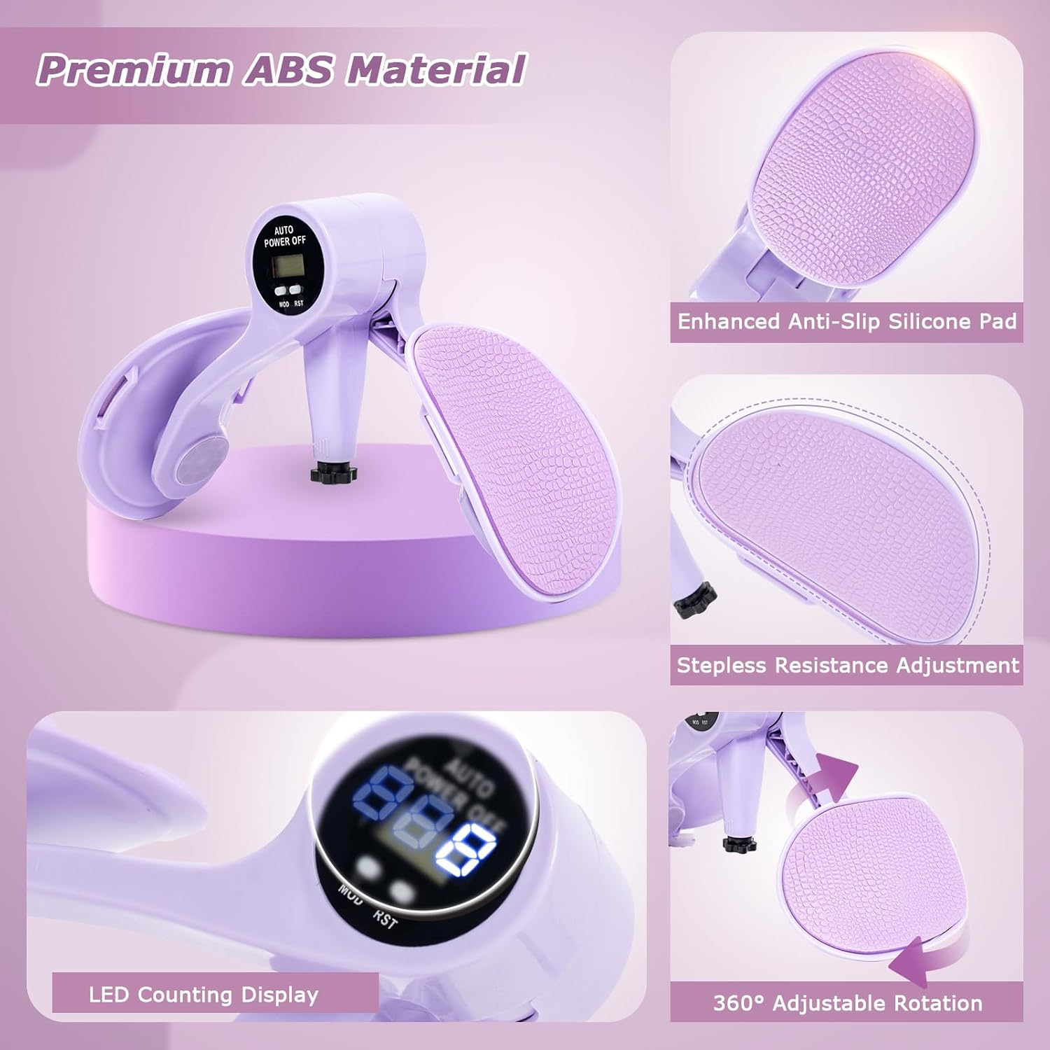 Fitness Mantra® Thigh Master for Women | Digital Counter Inner Thigh, Hip & Leg Toning Exerciser | Adjustable Resistance Home Fitness Equipment| 1 Piece| Multicolor|