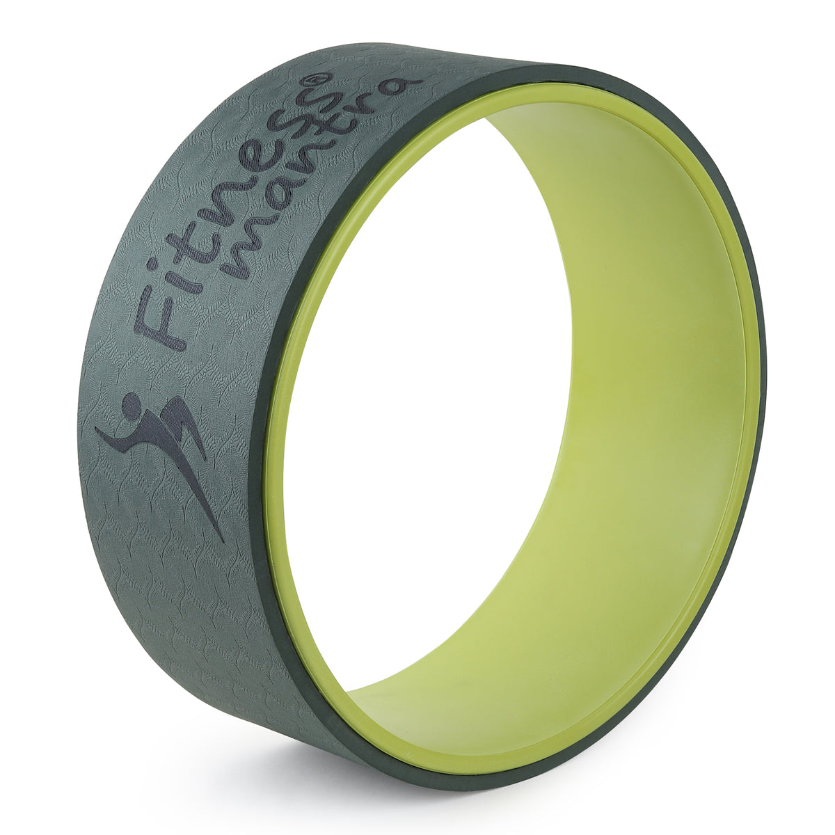 Fitness Mantra® Yoga Wheel For Men & Women| Backbends, Stretching, Exercise| Exercise Roller| Yoga Equipment| |Army + Lemon